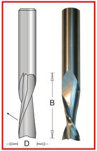 Dimar DIM-SCW46 2 Flute 1/4 X 1/4 X 1-1/8in Up Spiral Carbide
