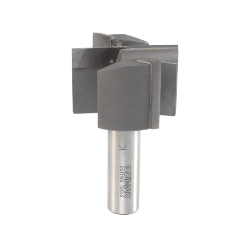 Dimar DIM-B841 1-5/8in Dia Bottom Carbide Straight Bit for Plunging 2 Flute 1/2in Shank 2-5/8in Length