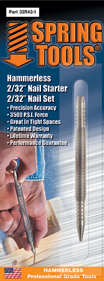 Spring Tools SPR-32R421 Combination 2/32in Nail Set and 2/32in Nail Starter