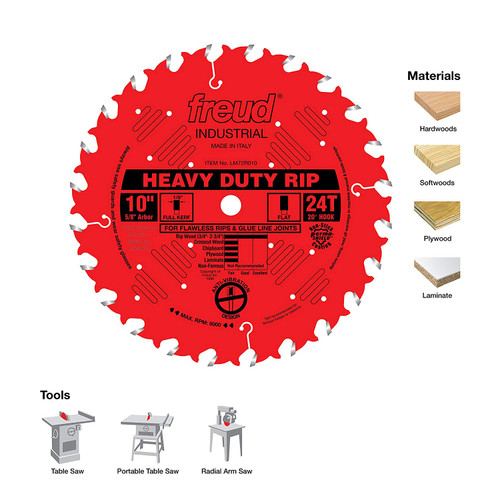 Freud FRE-LM72R010 10X24T Heavy Duty Rip Blade