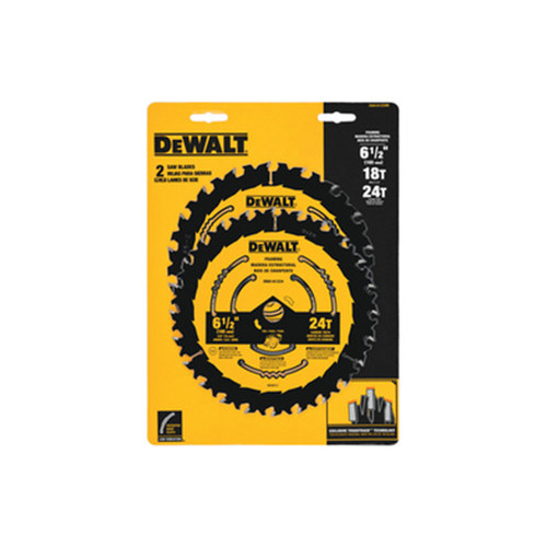 DeWALT DWA1612CMB 6-1/2" Combo Pack 18T/24T