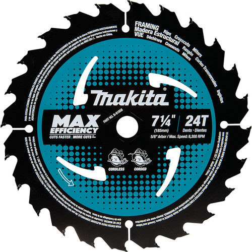 Makita B-61656 7-1/4In 24T Max Efficiency Blade