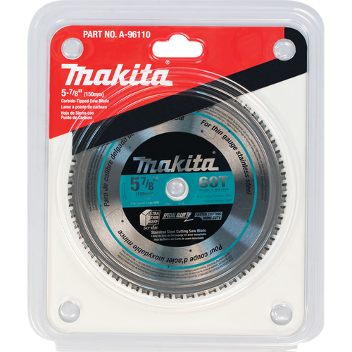 Makita MAK-A-96110 5-7/8in x 60T C/T Saw Blade, Stainless Steel