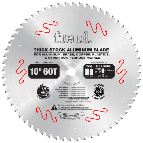 Freud FRE-LU89M010 10" x 60T Thick Non-Ferrous Metal Blade