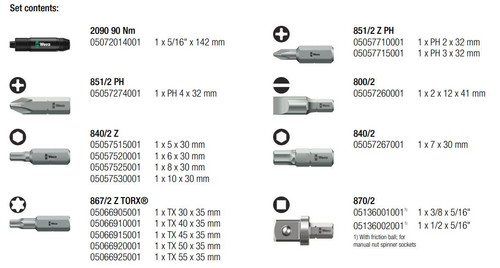 Wera Tools WERA-0507201700117pc  Impact Driver Bit Set