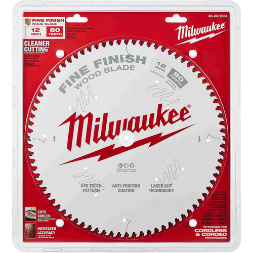 Milwaukee 48-40-1224 12" 80T Fine Finish Circular Saw Blade