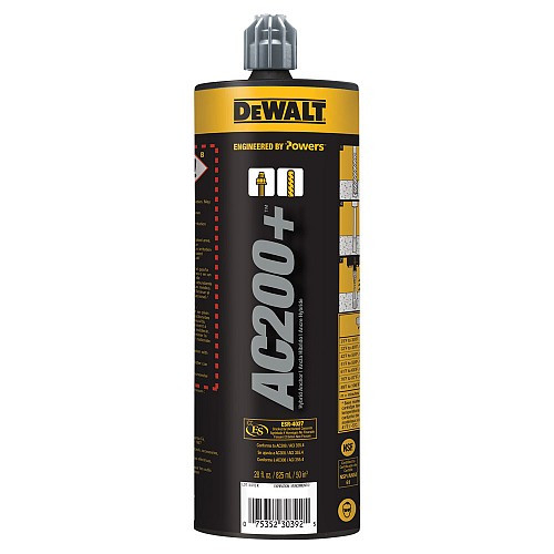DeWALT PFC1271150 Acrylic Injection Adhesive Anchoring System & Post-Installed Reinforcing Bar Connections