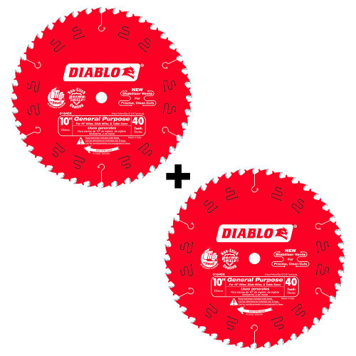 Diablo FRE-D104040VP 10in X 40T General Purpose Saw Blade (2-pk)