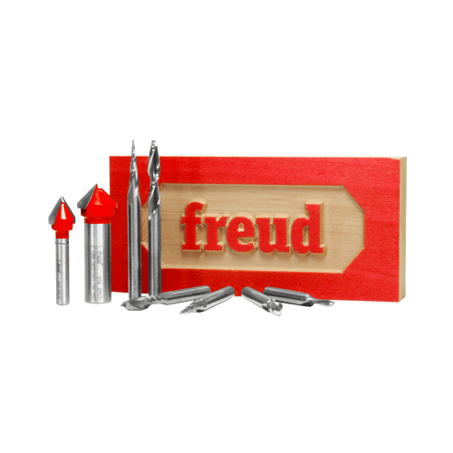 Freud FRE-87-108 8pc CNC Router Bit Sign Making Set