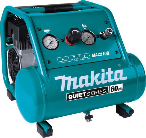 Makita MAK-MAC210Q Quiet Series, 1 HP, 2 Gallon, Oil-Free, Electric Air Compressor