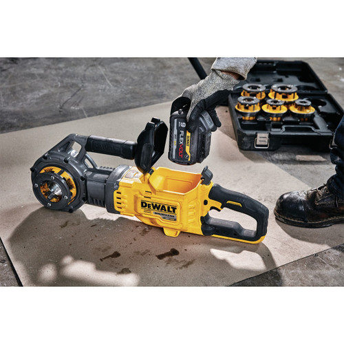DEWALT DEW-DCE700X2K FLEXVOLT 60V MAX Cordless Pipe Threader Kit with Die Heads