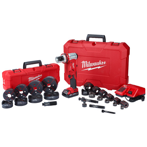 Milwaukee 2677-23 M18 FORCE LOGIC 6 Ton Knockout Tool 1/2" - 4" Kit