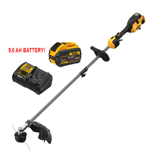 DEWALT DEW-DCST972X1 FLEXVOLT 60V MAX 17" Brushless Cordless Power Head Attachment Capable String Trimmer 9.0Ah Kit