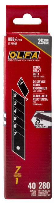 Olfa Blades OLFA-HBB/CP40 25mm HBB/CP40 Snap Blades (40pk)