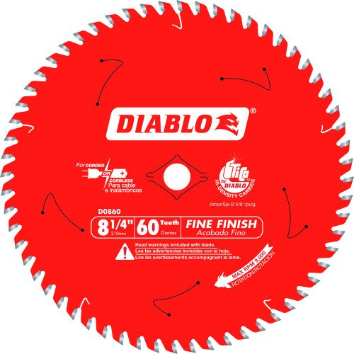 Freud FRE-D0860X Diablo 8-1/4in X 60T Fine Finish Saw Blade
