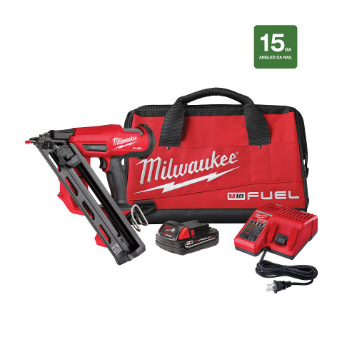 Milwaukee MIL-2839-21CT GEN2 M18 FUEL 15ga Finish Nailer Gen2 2.0Ah Kit