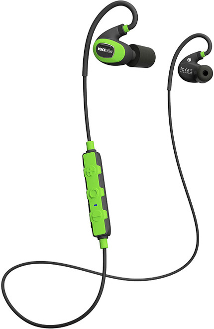 ISOtunes ISO-IT28 PRO 2.0 Industrial Wireless Bluetooth Earbuds - Safety Green