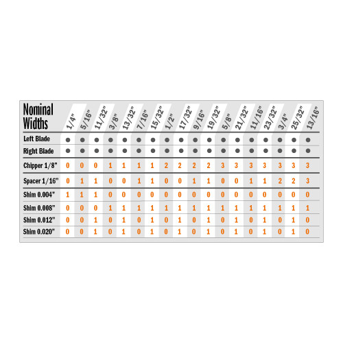 CMT Orange Tools CMT-23001208 8in x 12T Dado Pro Blade