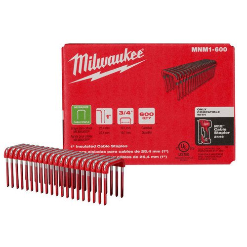 Milwaukee MIL-MNM1-600 1" Insulated Cable Staples