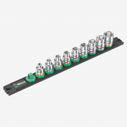 Wera Tools WERA-05005450001 3/8" Drive Magnetic Socket Rail Imperial 9pc Set