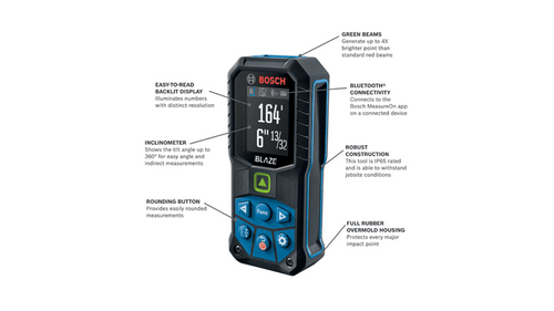 Bosch BOS-GLM165-27CGL Blaze Connect GB 165Ft Laser Measure