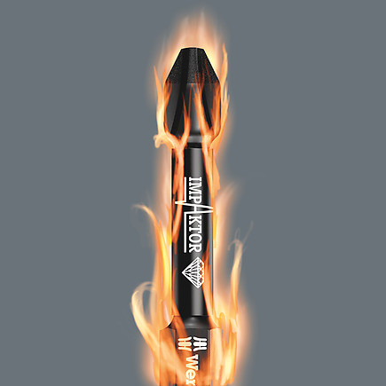 Wera Tools WERA-05057617001 851/1 IMP DC PH DIY 3x25mm Impaktor Bits (10 pc)