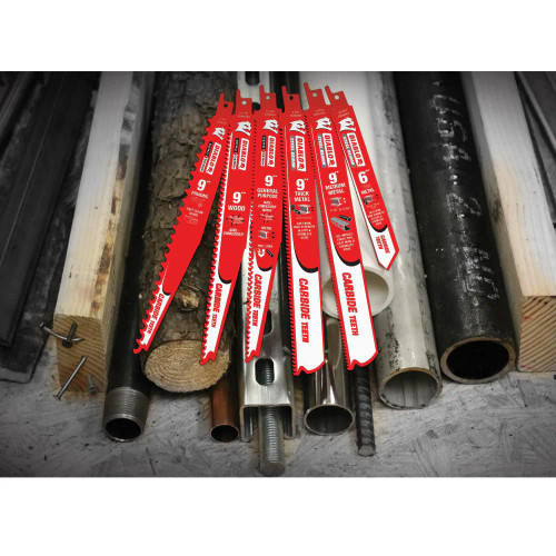 Diablo FRE-DS0610CF3C 6in X 10TPI Steel Demon Carbide Tipped Reciprocating Saw Blade for Medium Metal Cutting (3pk)