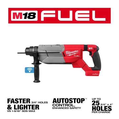 Milwaukee MIL-2916-20 M18 FUEL 1-1/4in SDS Plus D-Handle Rotary Hammer Bare Tool with ONE-KEY
