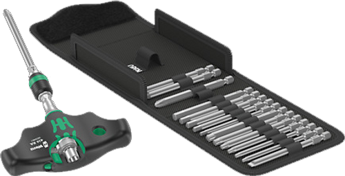 Wera Tools WERA-05057473001 17pc KraftForm KomPakt 400 RA T-Handle Set 1 Imperial