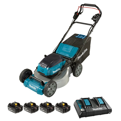 Makita MAK-DLM536PT4 18Vx2 21in Self Propelled Lawn Mower With XPT (5.0Ah x 4 Kit)