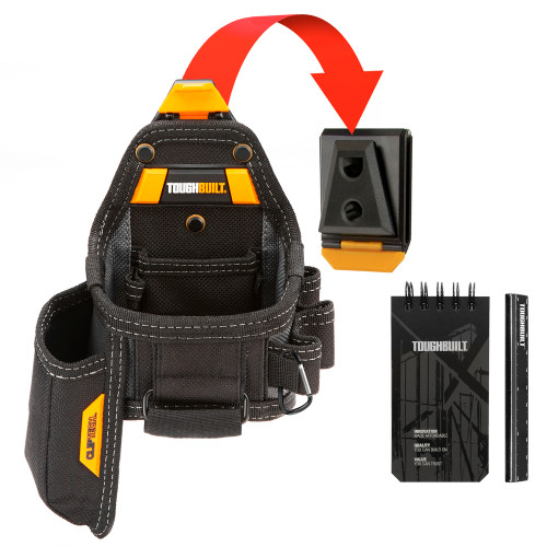 ToughBuilt TB-CT-25X Tape Measure / Utility Knife Pouch with Notebook and Pencil