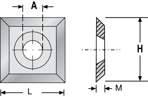 Dimar DIM-L12 Insert Knife 12 X 12 X 1.5 mm