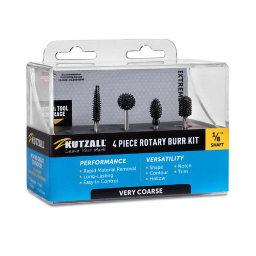 Kutzall KUT-18XKIT01 Very Coarse Rotary Burr Set 1/8in