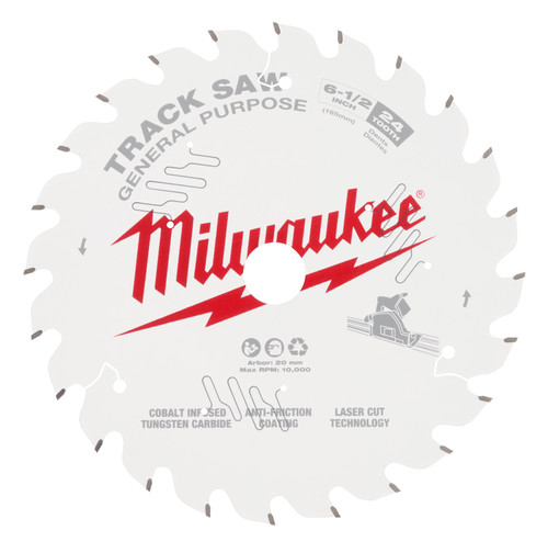Milwaukee MIL-48-40-0624 6-1/2in 24T General Purpose Track Saw Blade
