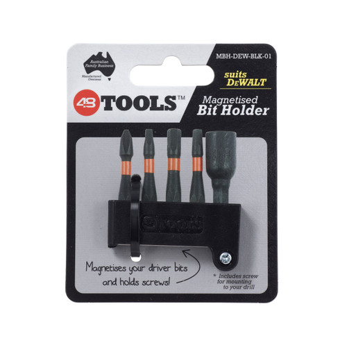 48 TOOLS MBH-DEW-BLK-01 DEWALT Magnetic Bit Holder - Black
