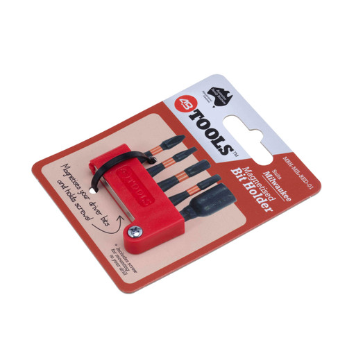 48 TOOLS MBH-MIL-RED-01 Milwaukee 18V Magnetic Bit Holder - Red