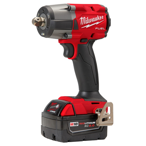 Milwaukee MIL-2962P-22R M18 FUEL 1/2in Mid-Torque Impact Wrench 2x 5.0Ah Kit With Pin Detent