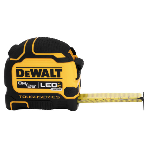 DEWALT DEW-DWHT35268S TOUGHSERIES 8m/26ft LED Lighted Tape Measure
