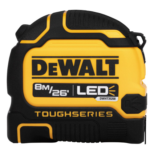 DEWALT DEW-DWHT35268S TOUGHSERIES 8m/26ft LED Lighted Tape Measure