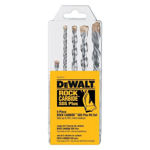 DEWALT DEW-DW5470 SDS Plus 2 Cutter Drill Bits 5 Pack