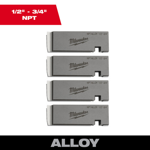 Milwaukee MIL-48-36-1201 1/2in - 3/4in Alloy NPT Universal Pipe Threading Die For MXF512-2XC