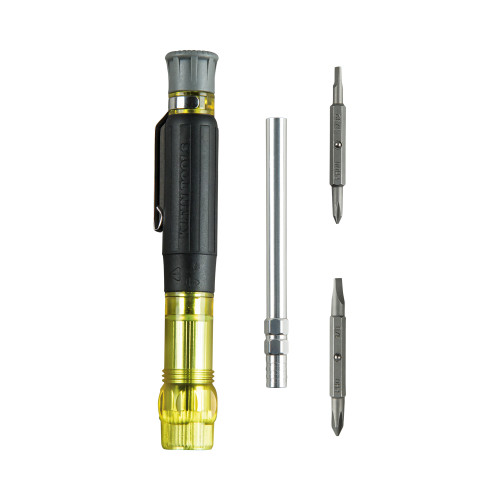 Klein Tools KLE-32614 4-in-1 Multi-Bit Electronics Pocket Screwdriver Sl Bits