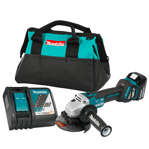 Makita MAK-DGA513RTX1 18V LXT 5" Angle Grinder with Slide Switch 5.0 Ah Kit