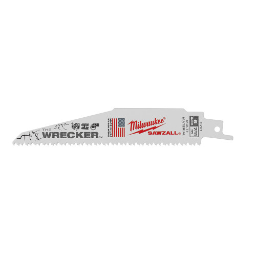 Milwaukee MIL-48-00-570X5PK 5pk The Wrecker Multi-Material Sawzall Blade