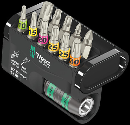 Wera Tools WERA-5057435001 Bit-Check 12 Wood TX HF 1 (12pc)