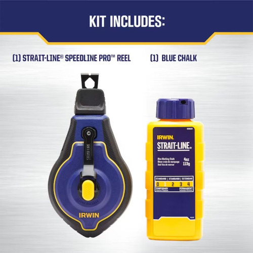 Irwin IRW-IWHT48443BC 100ft Chalk Reel with Blue Chalk