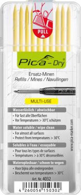 Pica-Marker PICA-4032  Dry Refill Yellow (10pc)