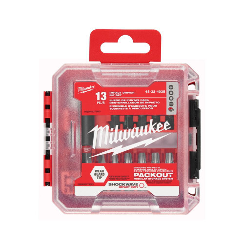 Milwaukee MIL-48-32-4035 SHOCKWAVE Impact Duty Driver Bit Set 13PC
