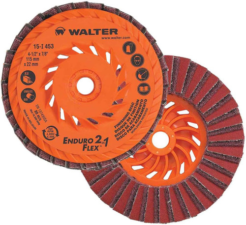 Walter Surface Technologies WAL-15I-4-1/2INXX 4.5in x 5/8-11in Enduro-Flex 2-In-1 Surface Finishing Discs