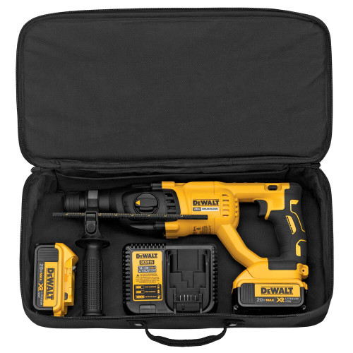 DEWALT DEW-DCH133M2  20V MAX XR Brushless 1in. SDS Plus D-Handle Rotary Hammer Kit with 2x 4.0Ah Batteries